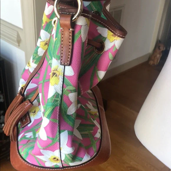 Dooney & Bourke Pink Floral Shoulder Bag - Picture 6 of 15